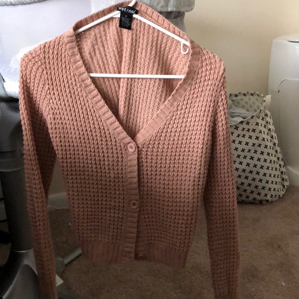 Knit button cardigan
